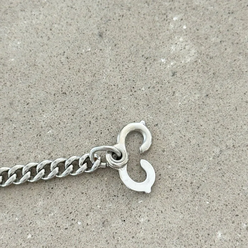 Vintage Kreisler Silver Curb Watch Chain